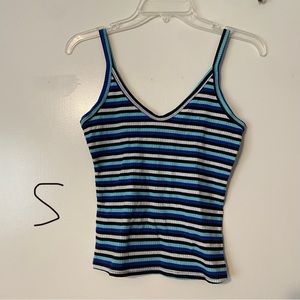 Blue striped tank top
